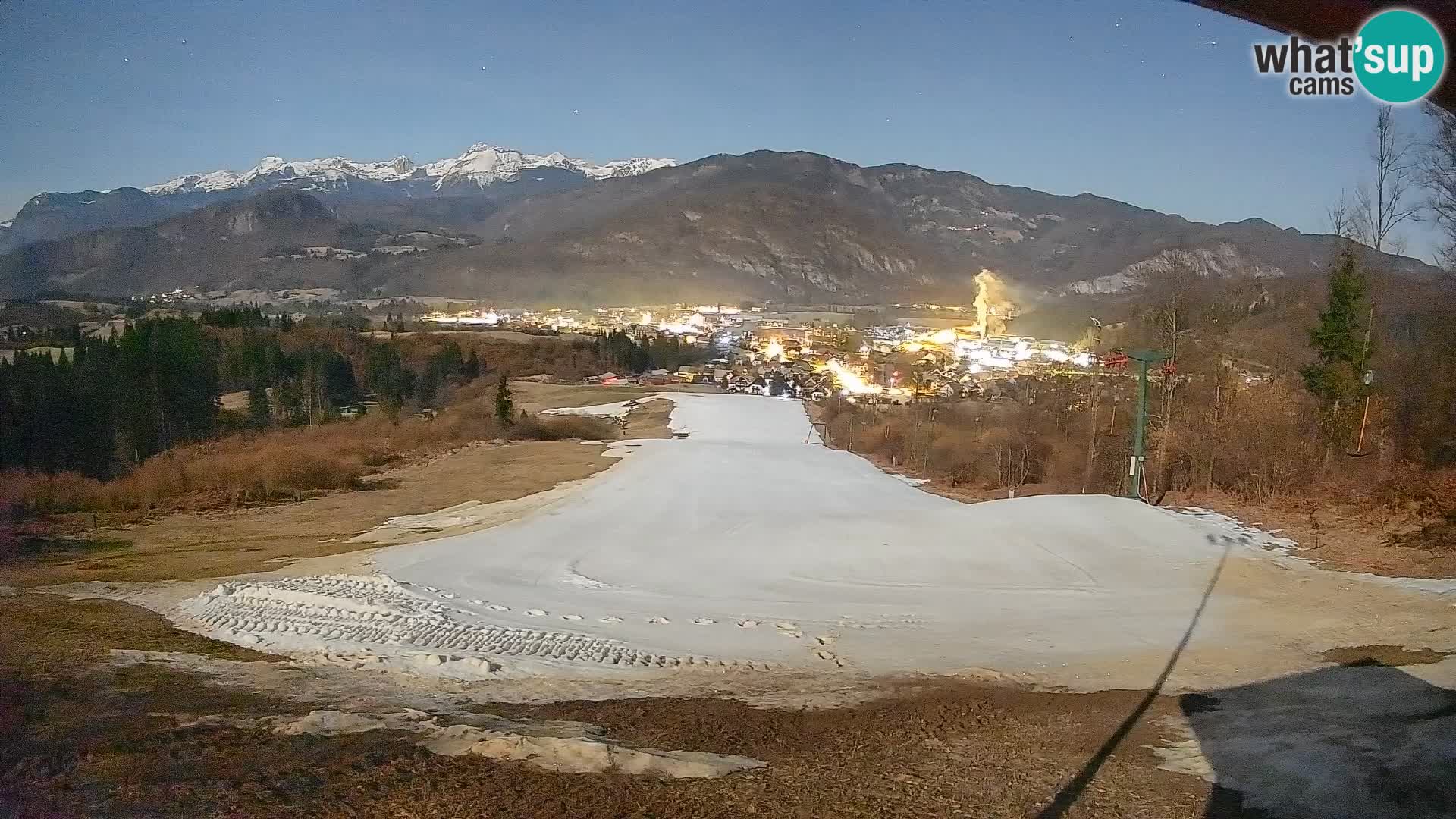 Kamera uživo Bohinjska Bistrica – Pogled u stvarnom vremenu sa skijališta Kozji Hrbet