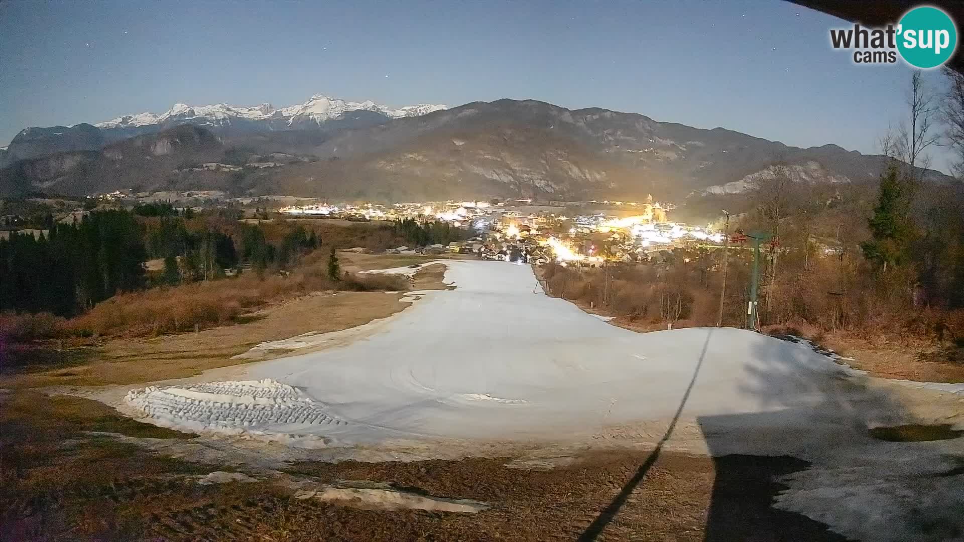 Kamera uživo Bohinjska Bistrica – Pogled u stvarnom vremenu sa skijališta Kozji Hrbet