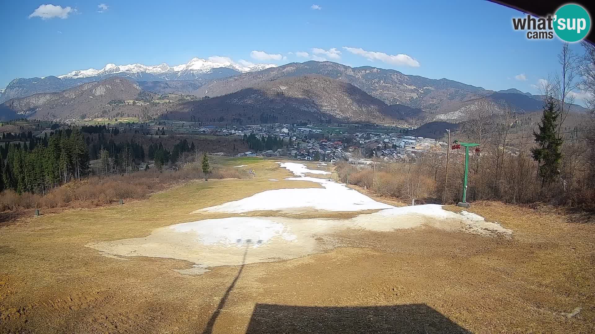 Kamera uživo Bohinjska Bistrica – Pogled u stvarnom vremenu sa skijališta Kozji Hrbet