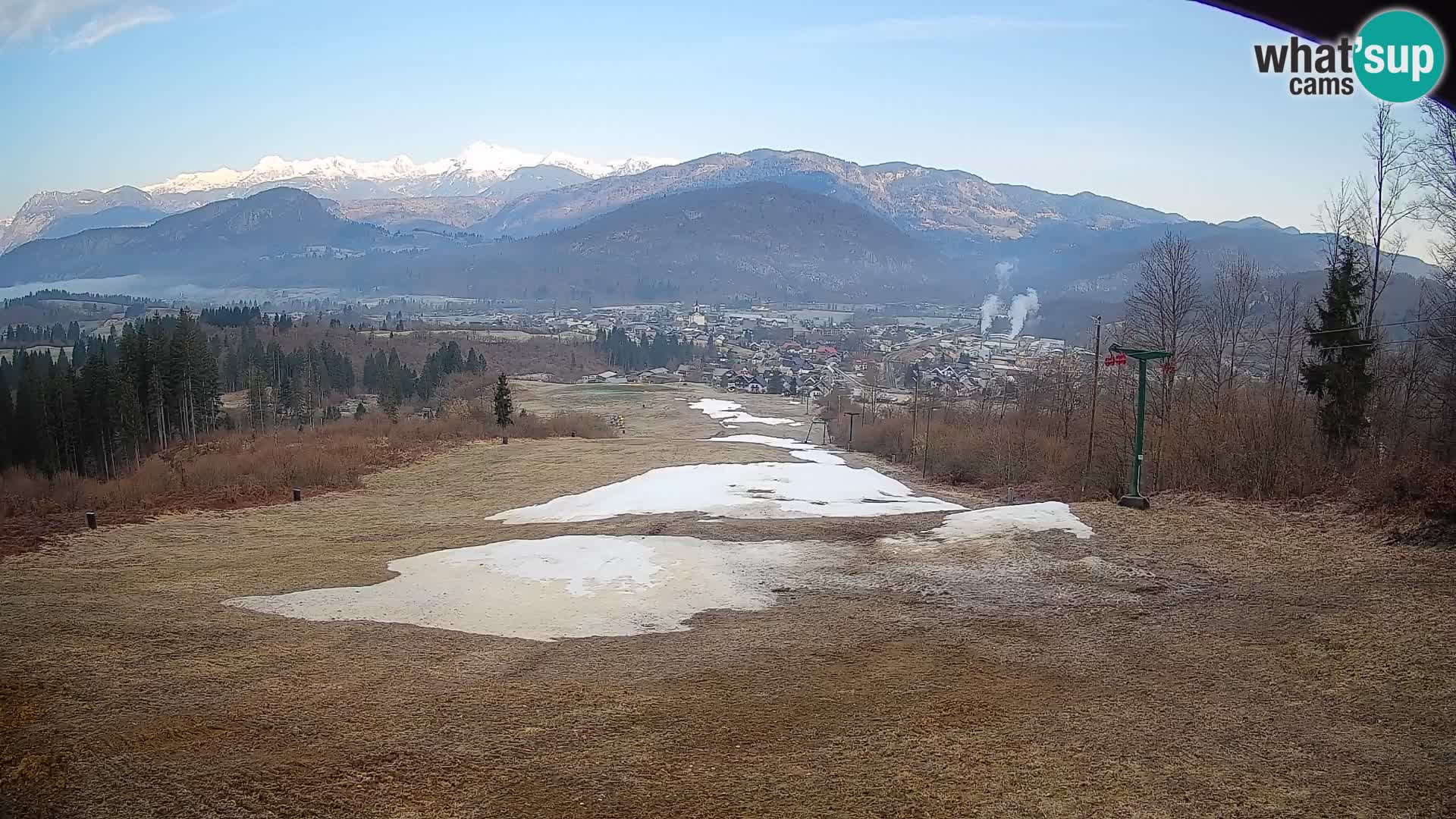 Kamera uživo Bohinjska Bistrica – Pogled u stvarnom vremenu sa skijališta Kozji Hrbet