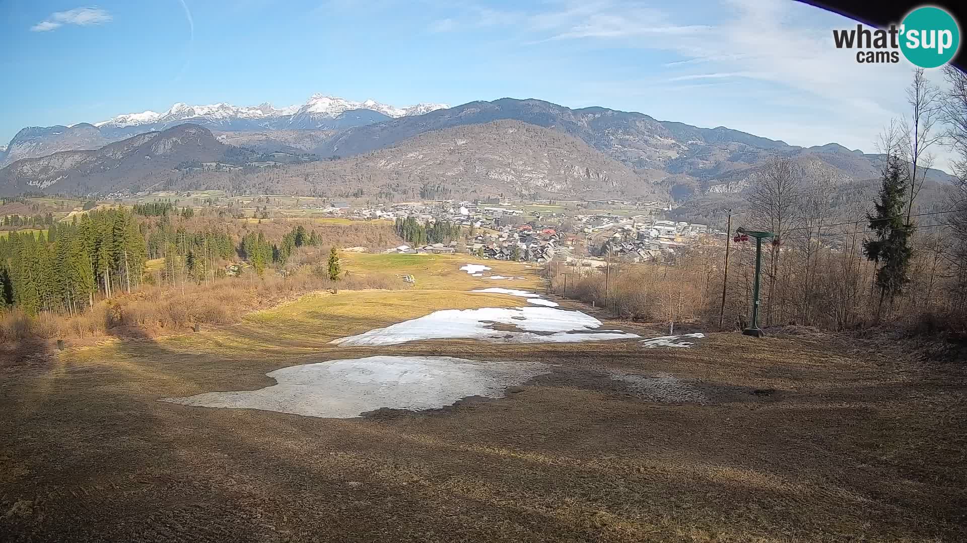 Kamera uživo Bohinjska Bistrica – Pogled u stvarnom vremenu sa skijališta Kozji Hrbet