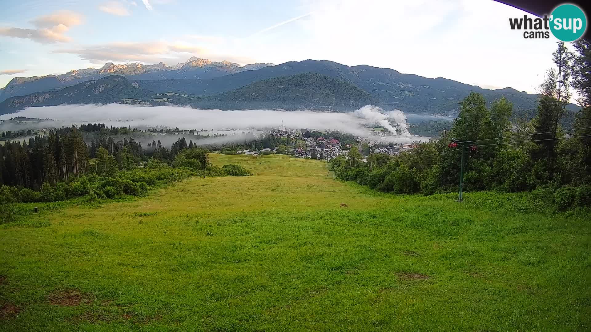 Spletna kamera Bohinjska Bistrica – Pogled v živo s smučišča Kozji Hrbet