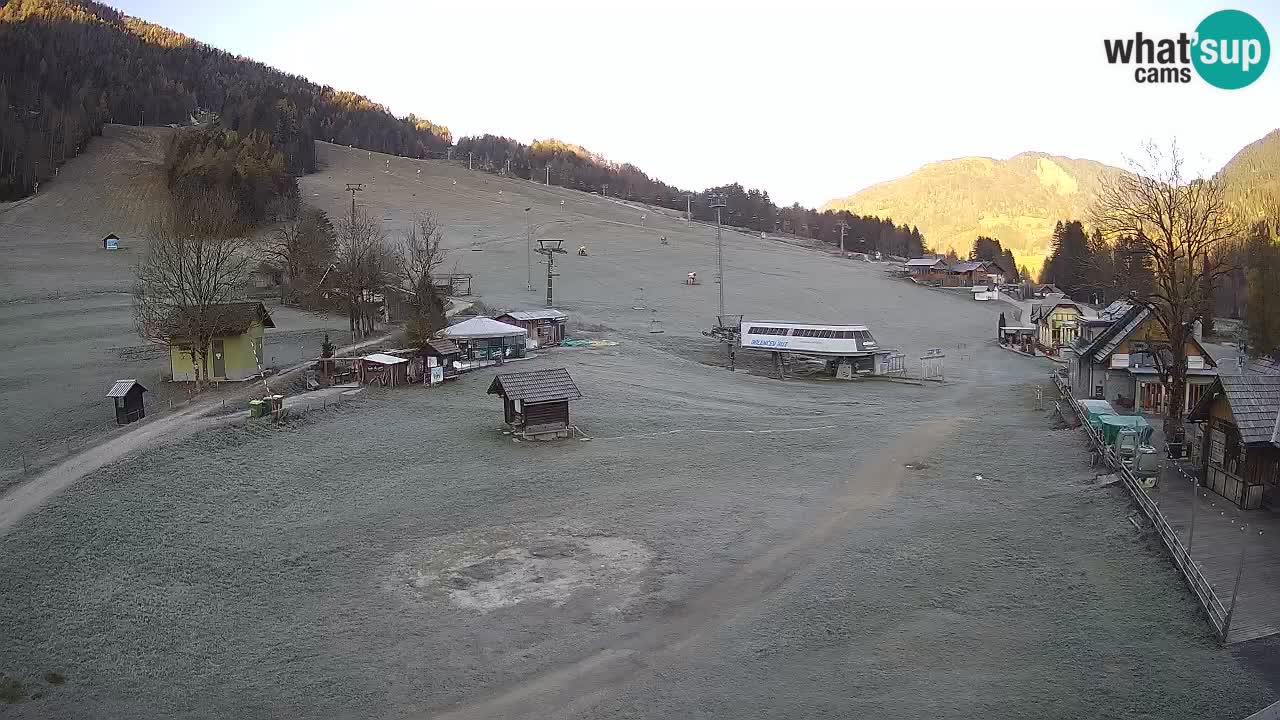 Kranjska Gora kamera Plaža – center dogajanja