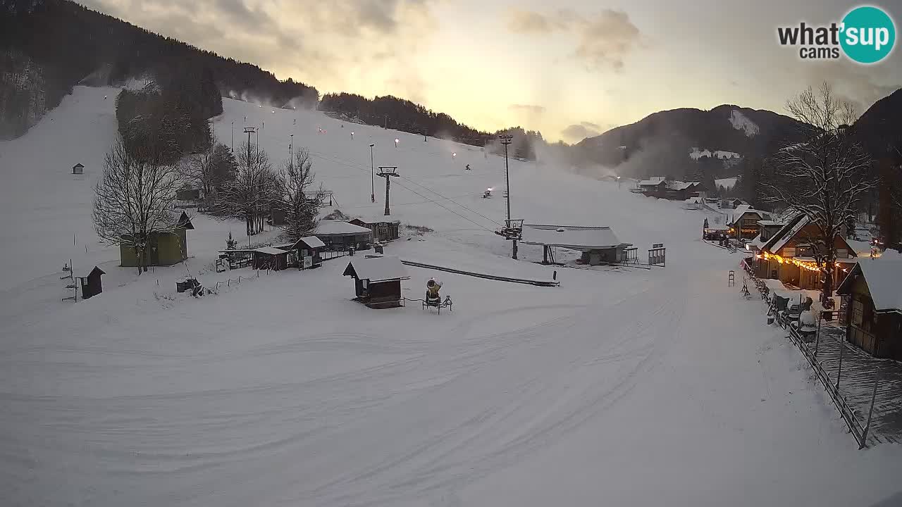 Kranjska Gora kamera Plaža – center dogajanja