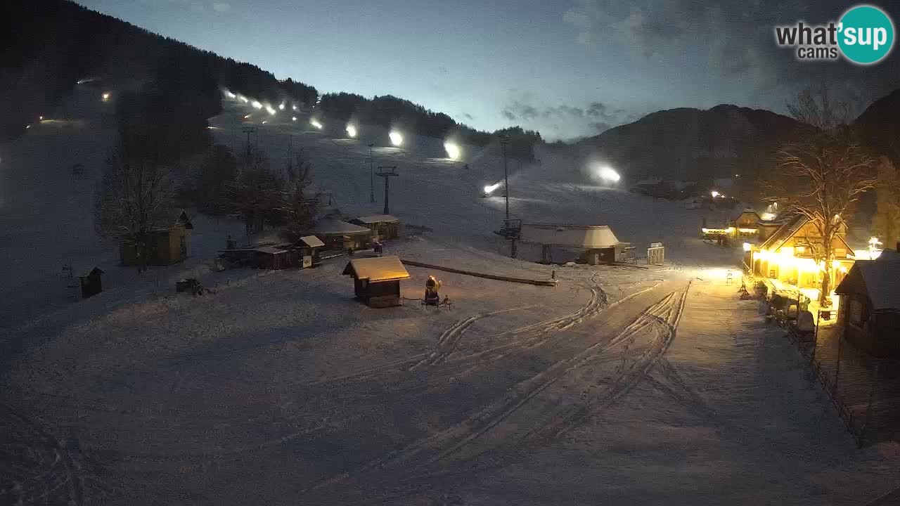 Kranjska Gora kamera Plaža – center dogajanja