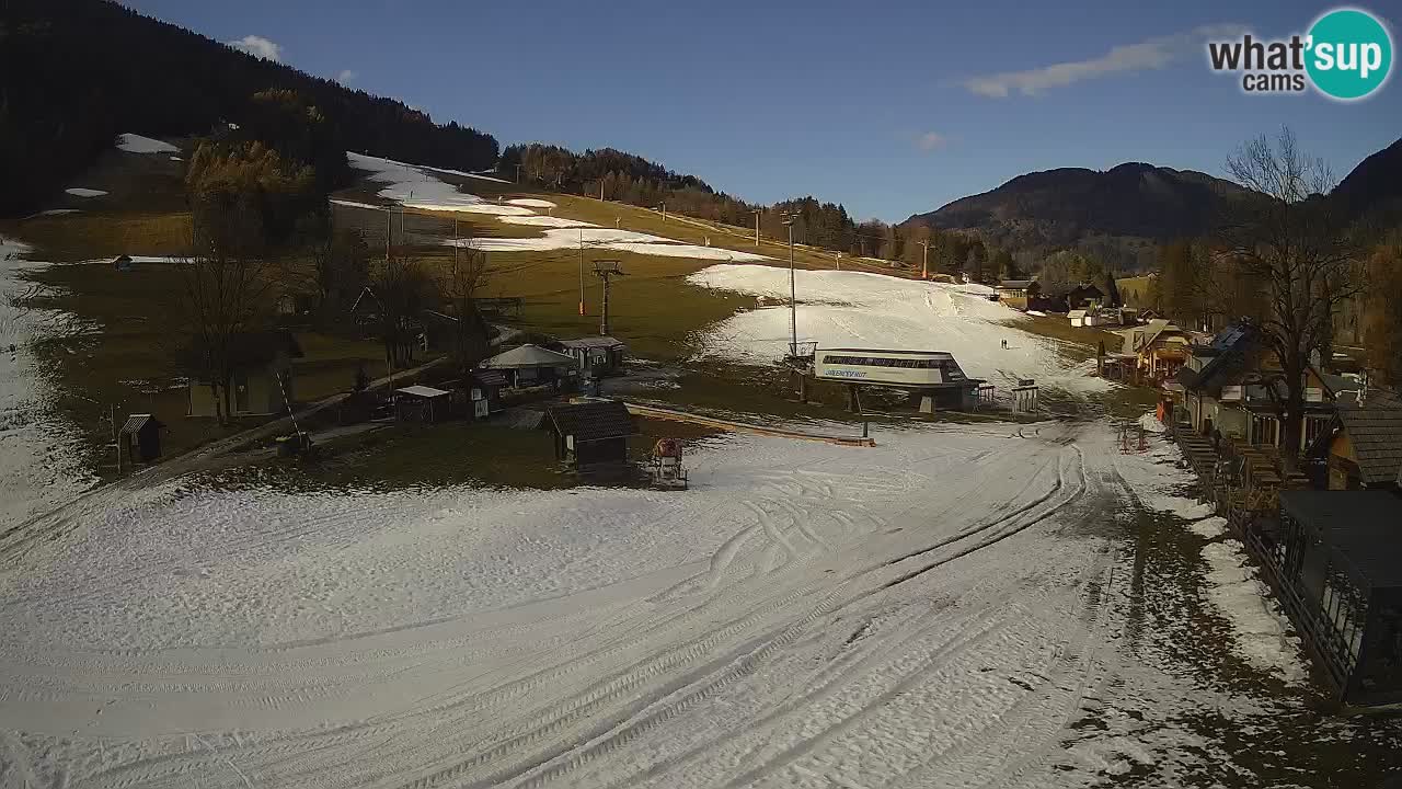 Kranjska Gora kamera Plaža – center dogajanja