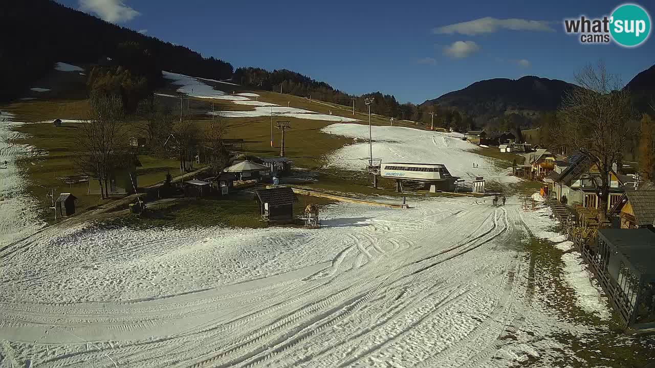 Kranjska Gora kamera Plaža – center dogajanja