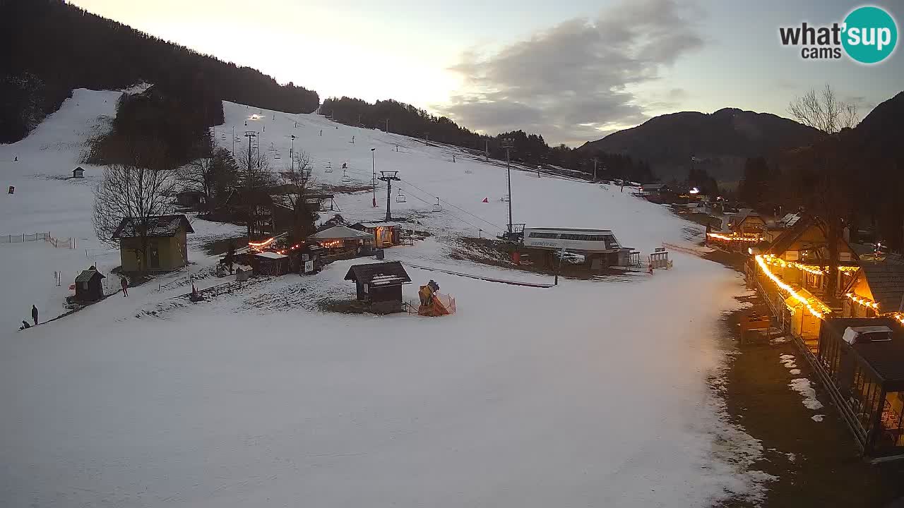 SKI Kranjska Gora webcam – Spiaggia – Piste Kekec e Mojca