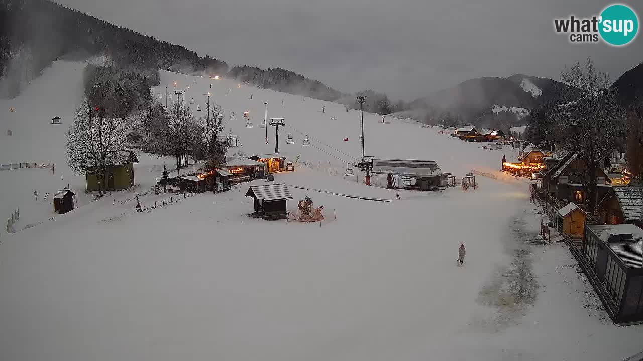 SKI Kranjska Gora webcam – Spiaggia – Piste Kekec e Mojca