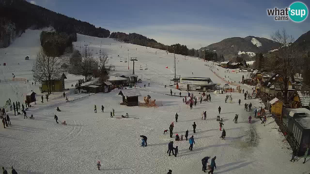 Kranjska Gora kamera Plaža – center dogajanja