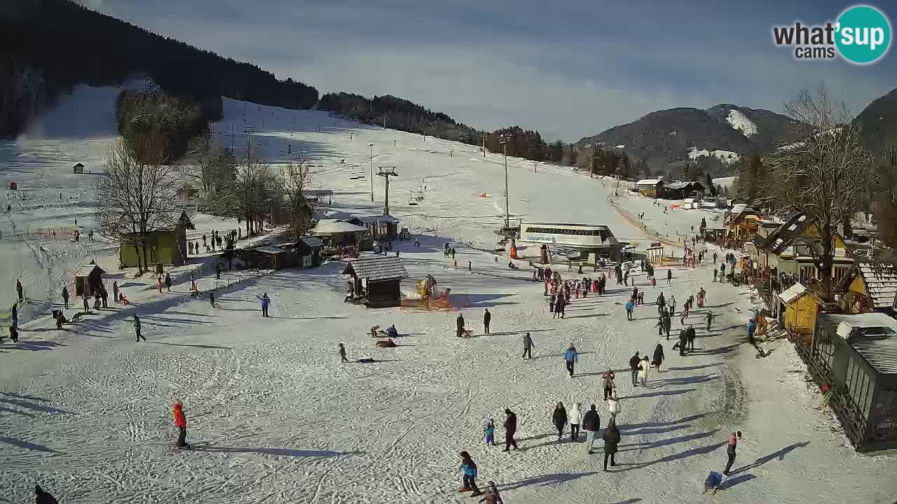 Kranjska Gora kamera Plaža – center dogajanja