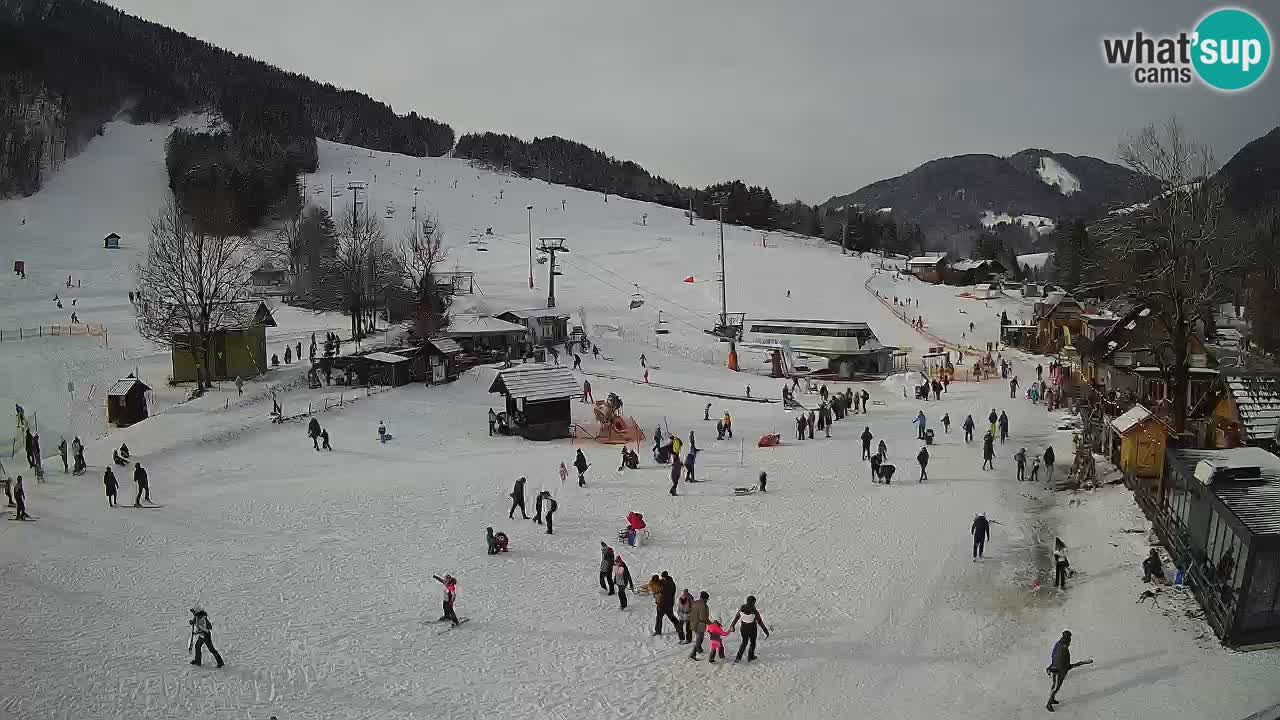 Kranjska Gora kamera Plaža – center dogajanja