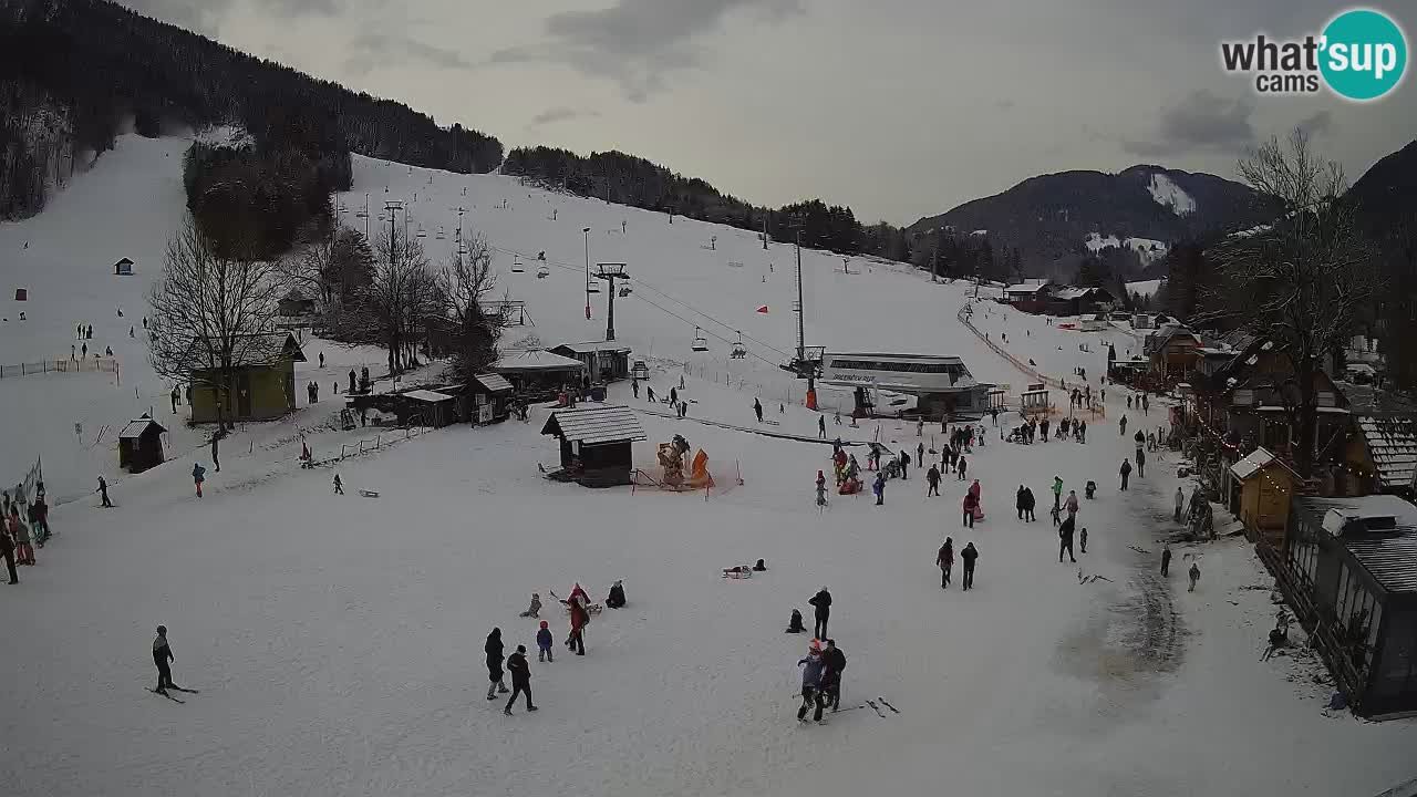 Kranjska Gora kamera Plaža – center dogajanja