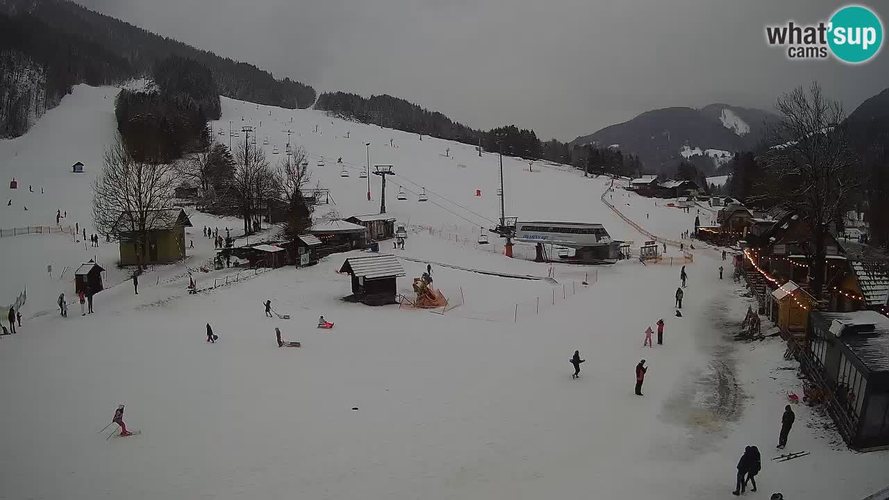 Kranjska Gora kamera Plaža – center dogajanja