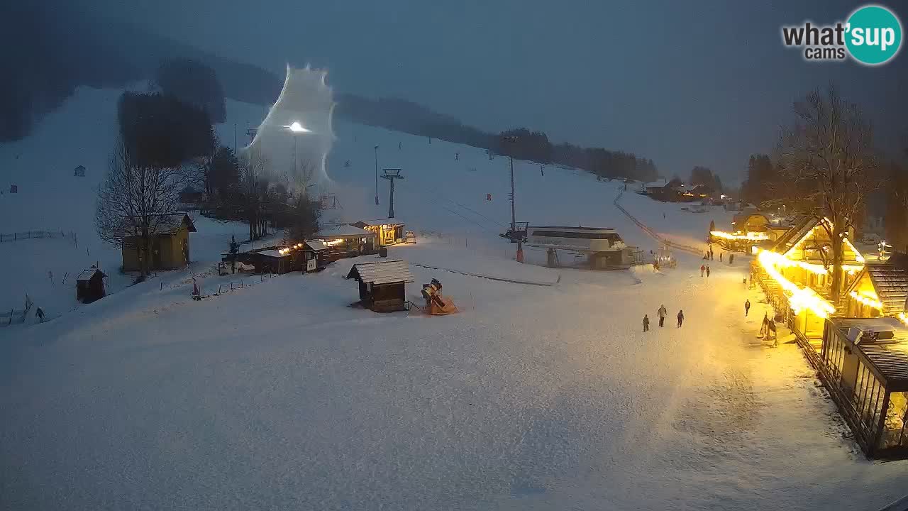 Kranjska Gora kamera Plaža – center dogajanja