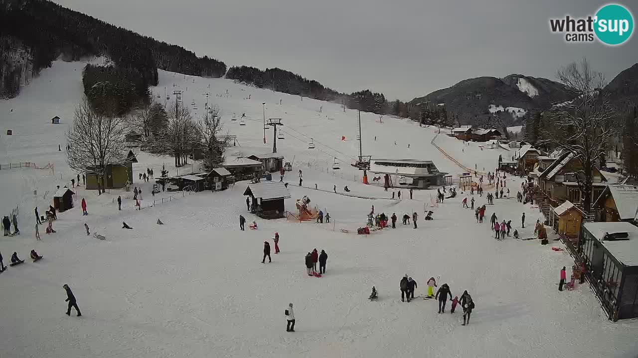 Kranjska Gora kamera Plaža – center dogajanja