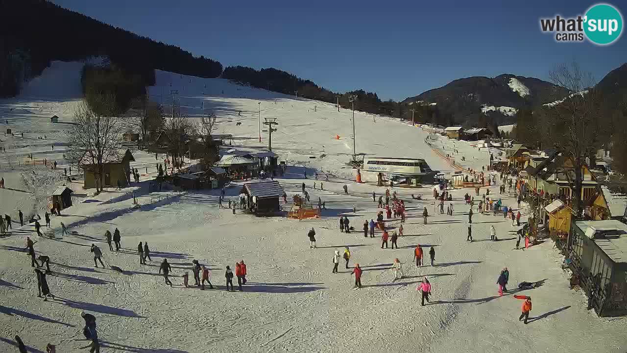 SKI Kranjska Gora webcam – Spiaggia – Piste Kekec e Mojca