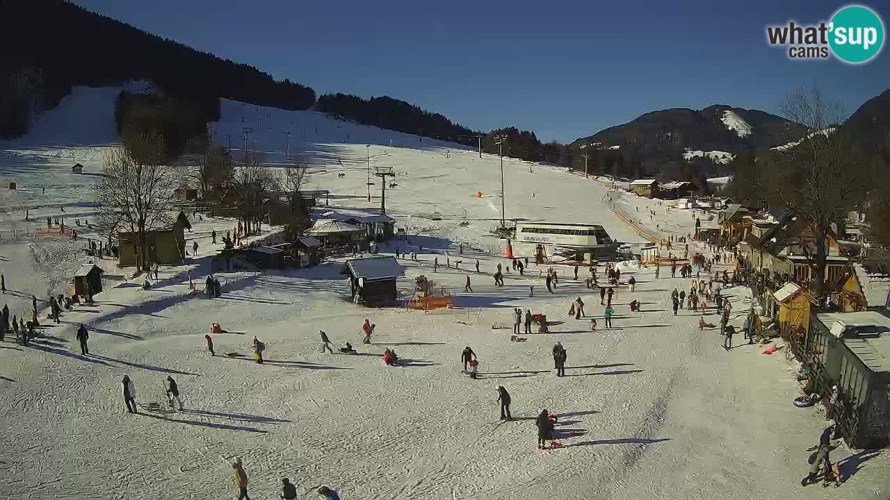 SKI Kranjska Gora webcam – Spiaggia – Piste Kekec e Mojca