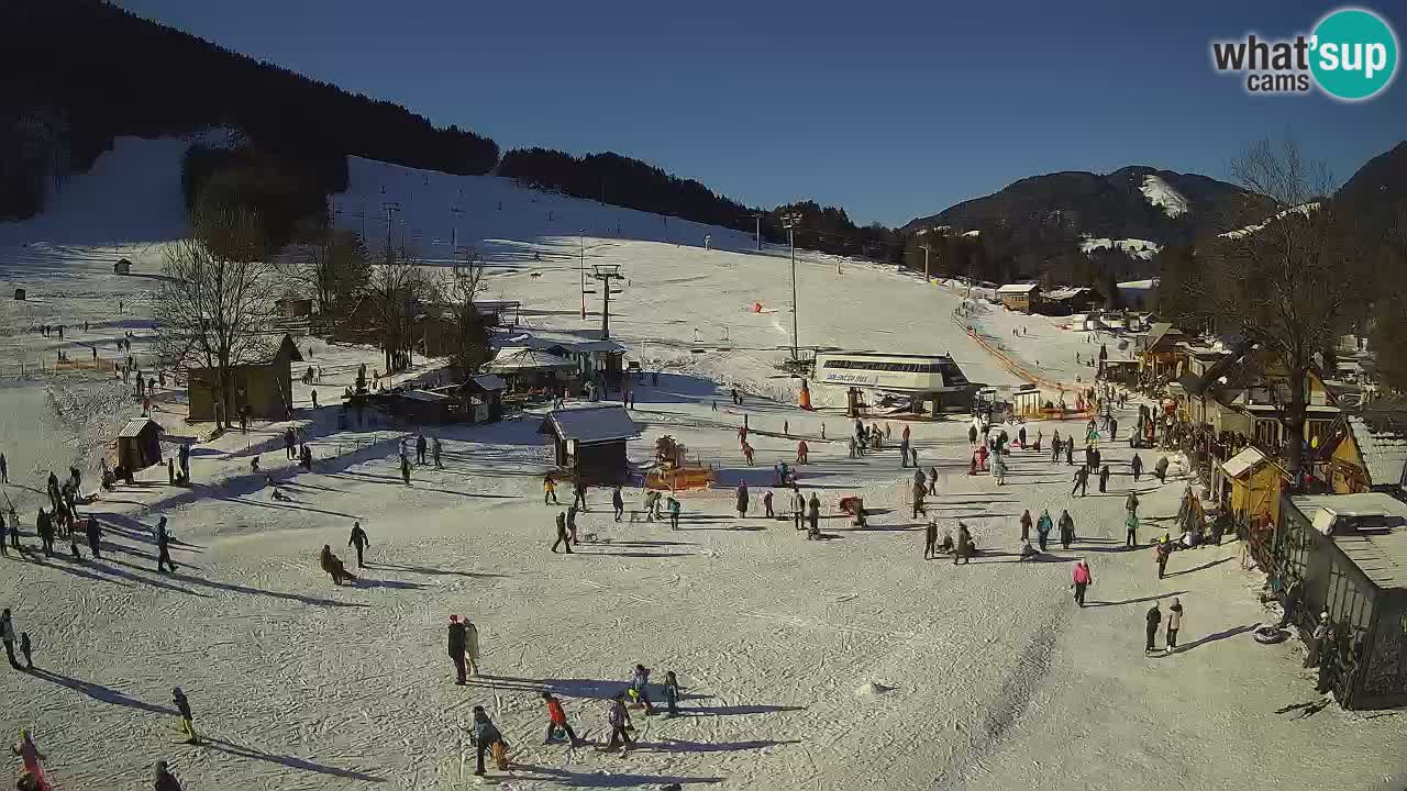 Kranjska Gora kamera Plaža – center dogajanja