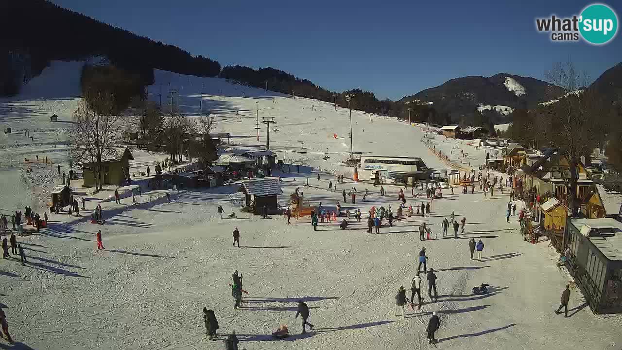 SKI Kranjska Gora webcam – Spiaggia – Piste Kekec e Mojca