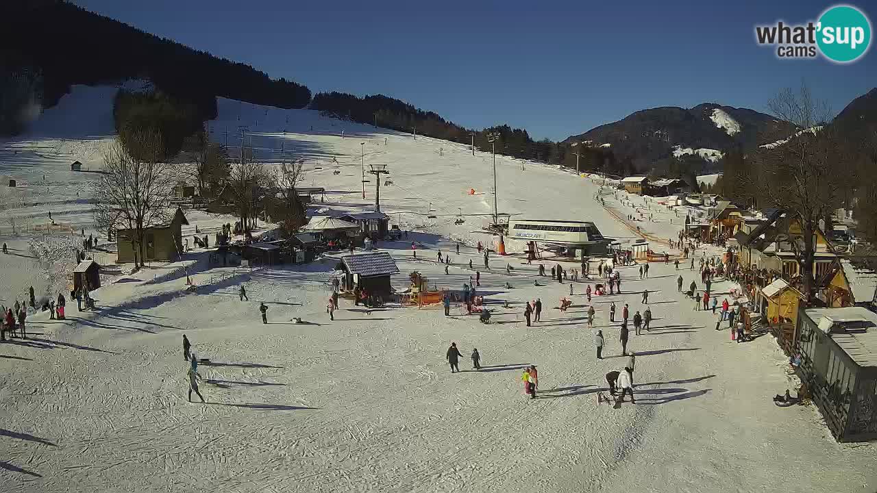 SKI Kranjska Gora webcam – Spiaggia – Piste Kekec e Mojca