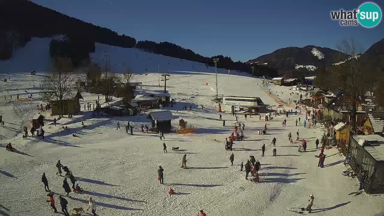 Kranjska Gora kamera Plaža – center dogajanja