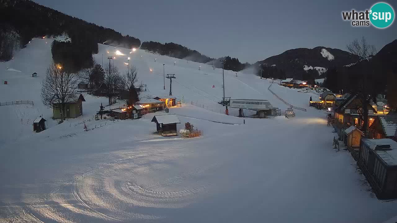 Kranjska Gora kamera Plaža – center dogajanja