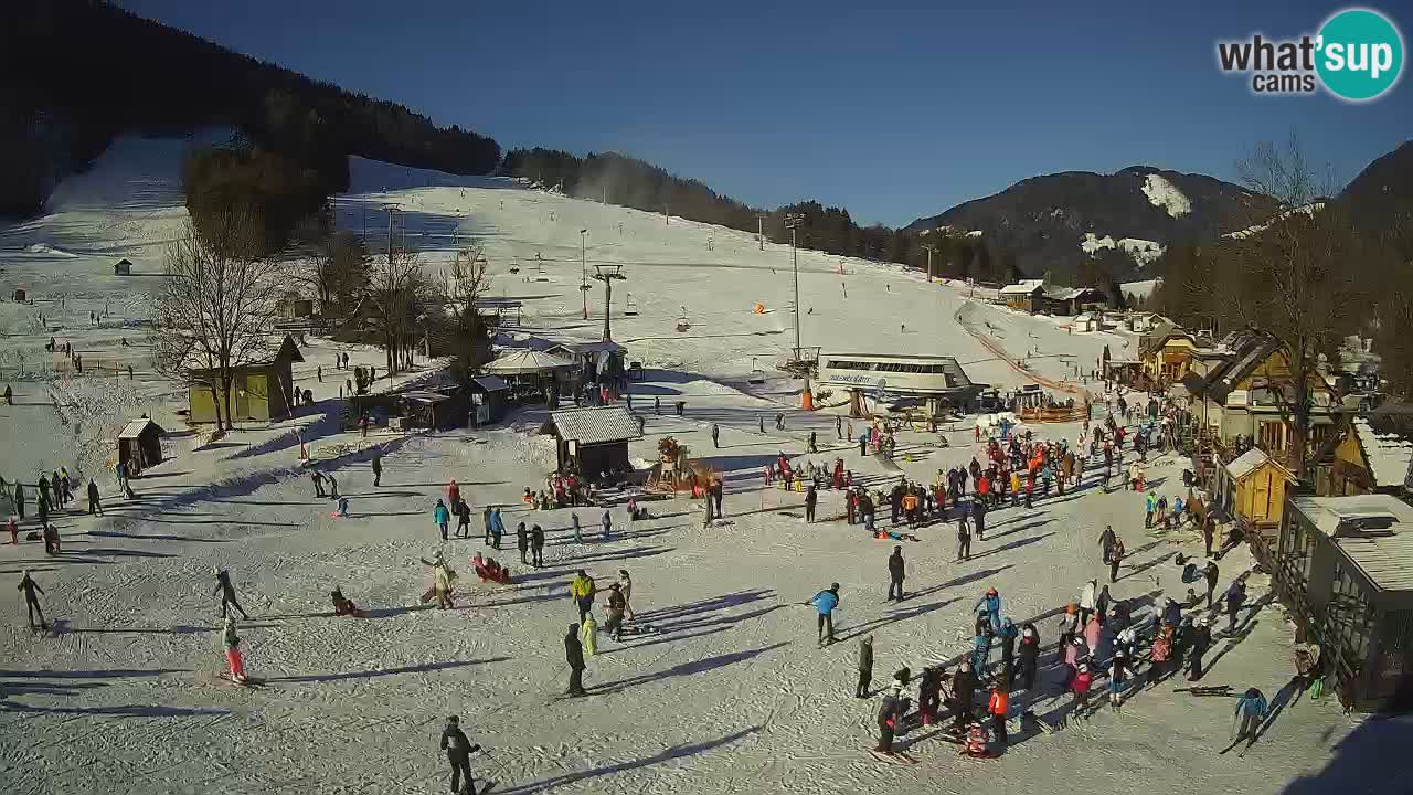 Kranjska Gora kamera Plaža – center dogajanja