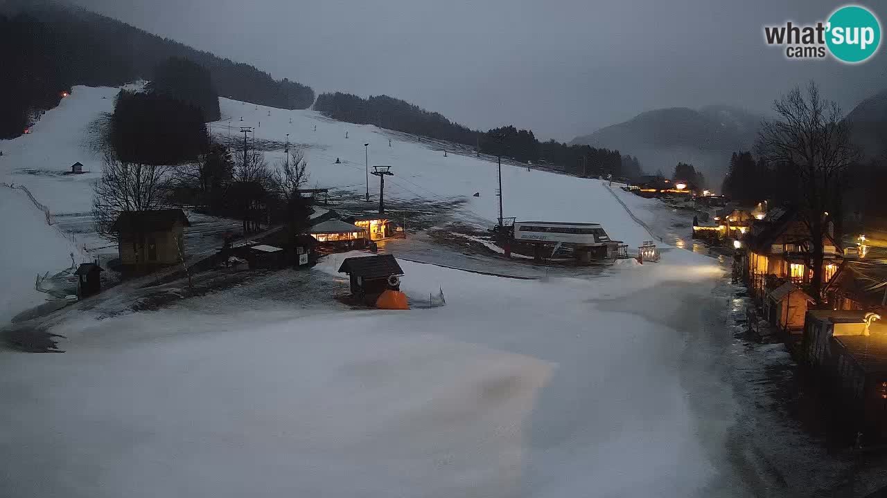 SKI Kranjska Gora webcam – Spiaggia – Piste Kekec e Mojca