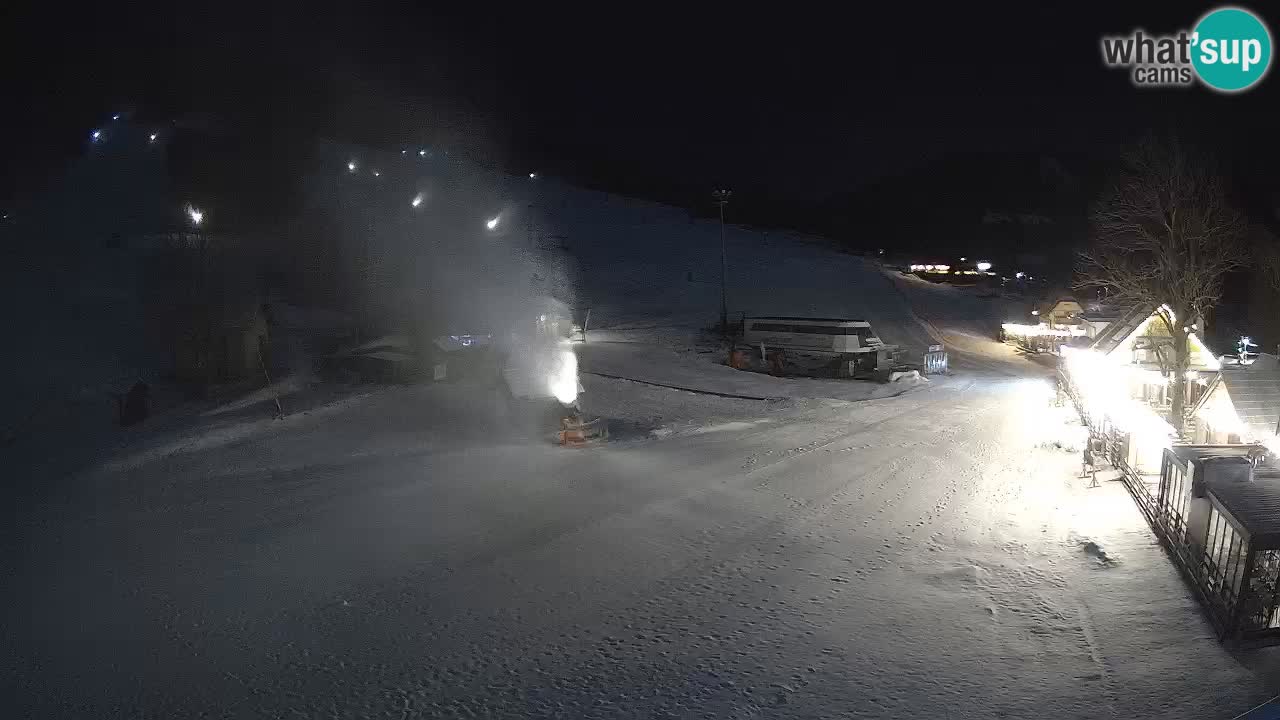 Kranjska Gora kamera Plaža – center dogajanja