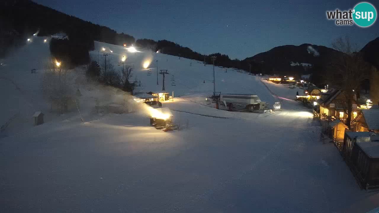 SKI Kranjska Gora webcam – Spiaggia – Piste Kekec e Mojca