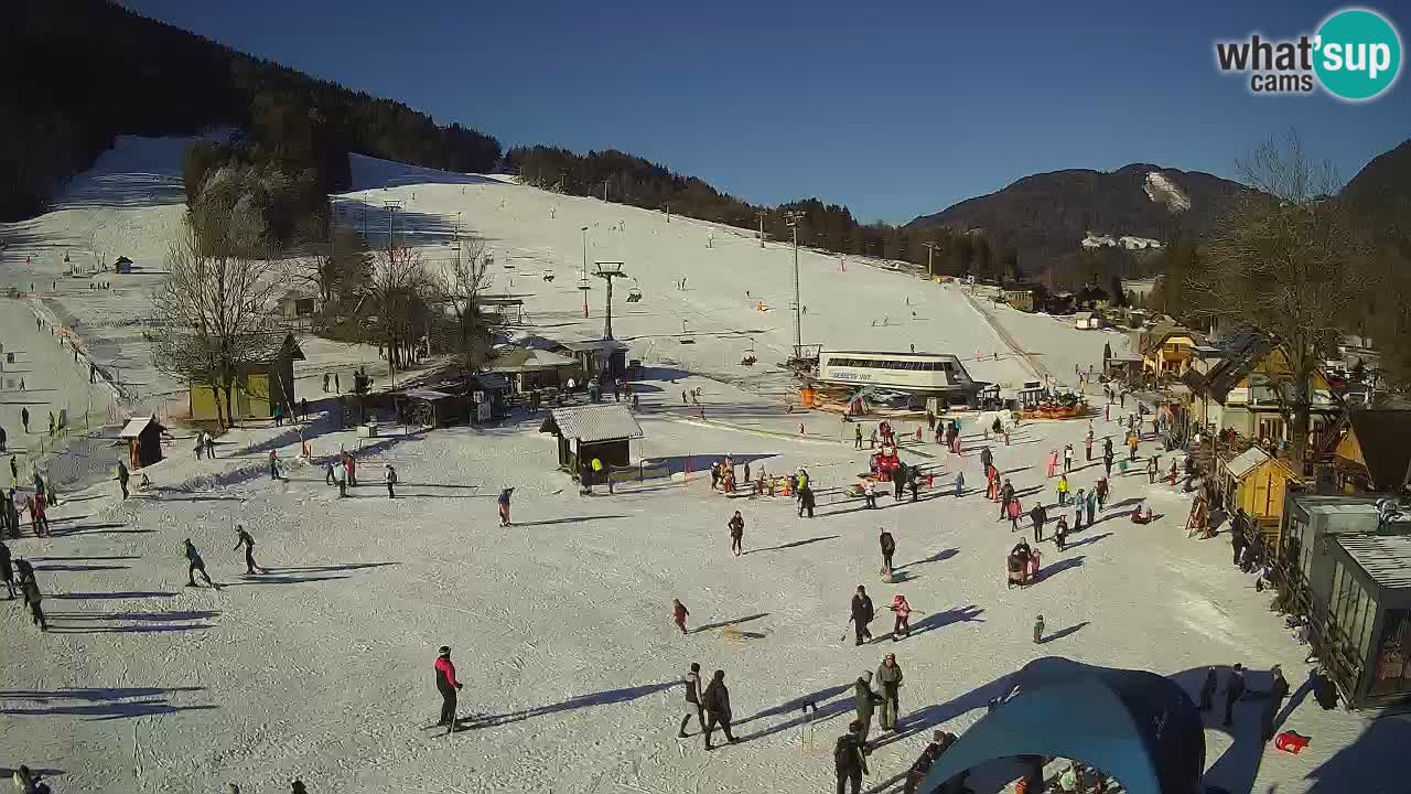 SKI Kranjska Gora webcam – Spiaggia – Piste Kekec e Mojca