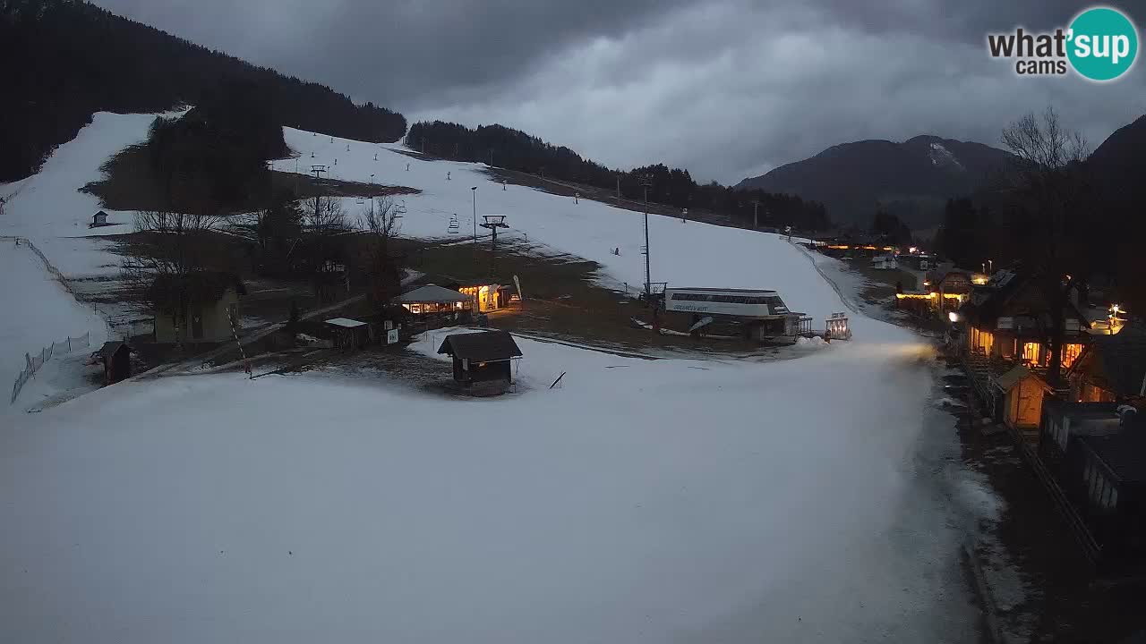 Kranjska Gora kamera Plaža – center dogajanja