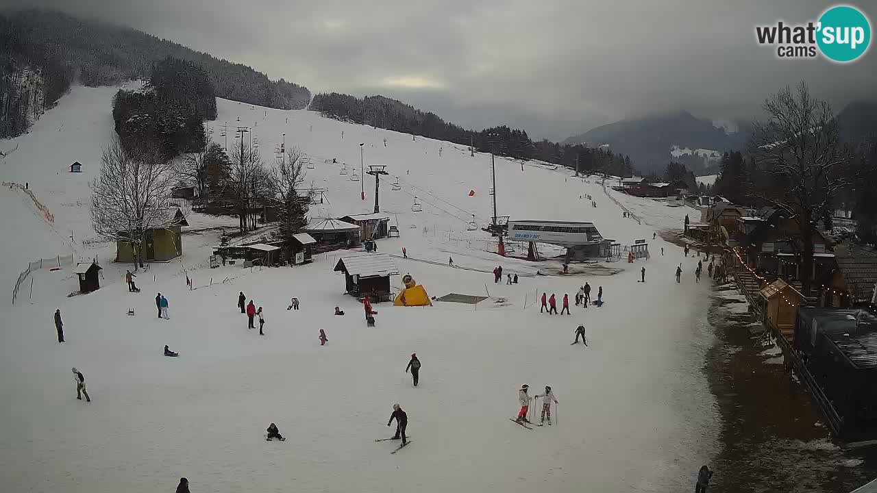 Kranjska Gora kamera Plaža – center dogajanja