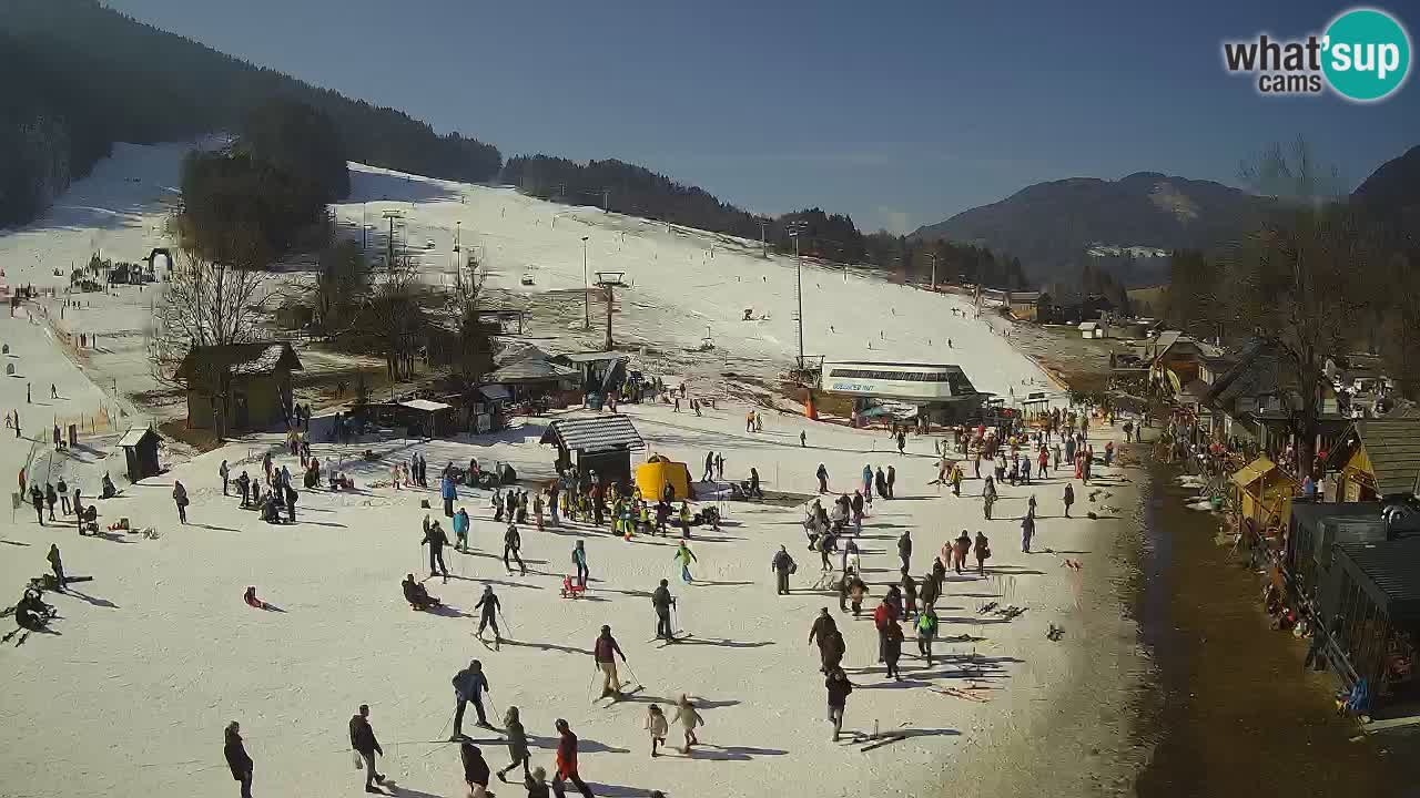 Kranjska Gora kamera Plaža – center dogajanja