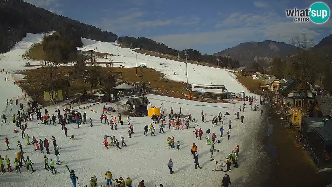 SKI Kranjska Gora webcam – Spiaggia – Piste Kekec e Mojca