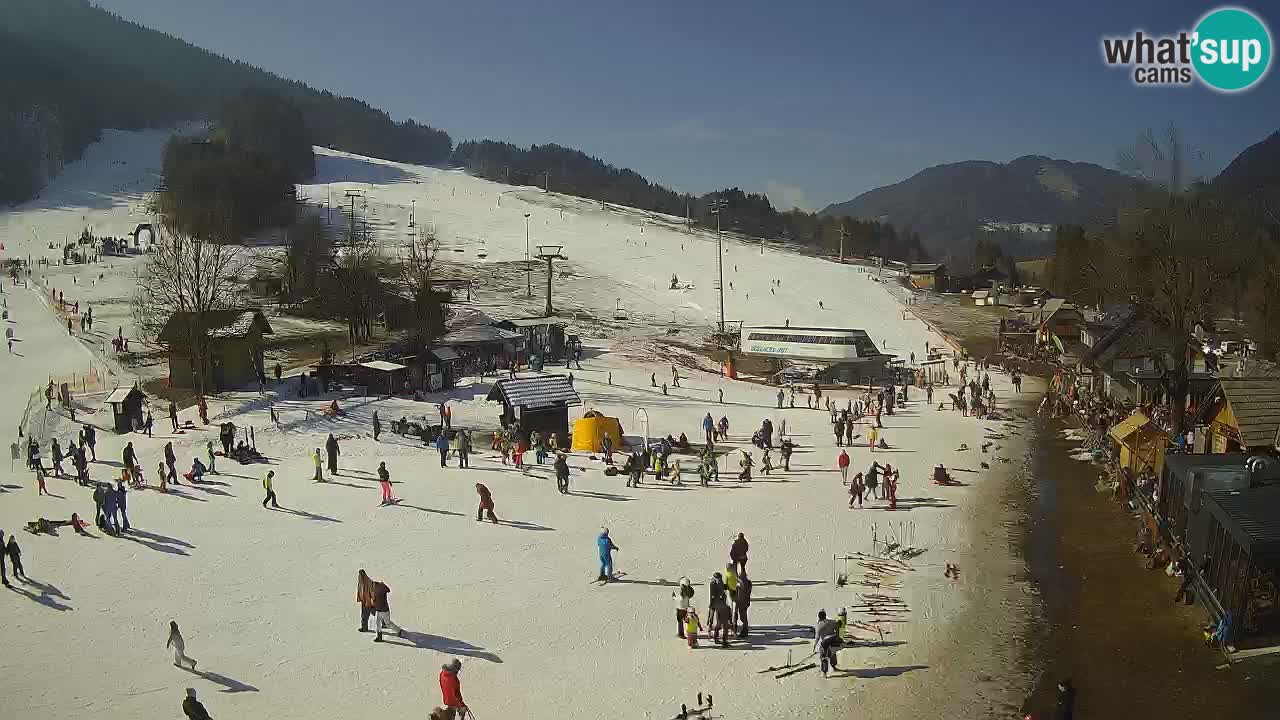 Kranjska Gora kamera Plaža – center dogajanja