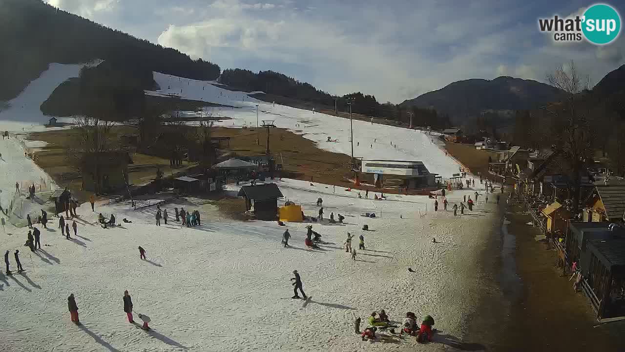 Kranjska Gora kamera Plaža – center dogajanja