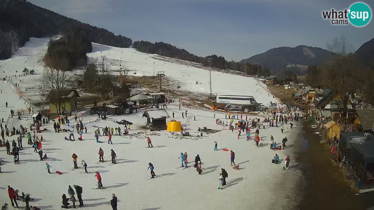 Kranjska Gora kamera Plaža – center dogajanja