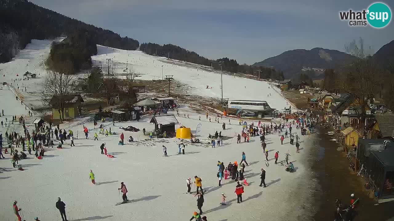 SKI Kranjska Gora webcam – Spiaggia – Piste Kekec e Mojca