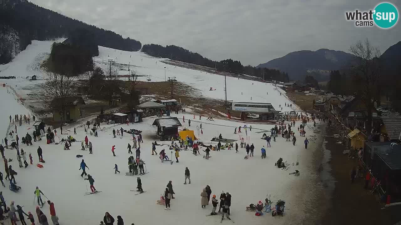 Kranjska Gora kamera Plaža – center dogajanja