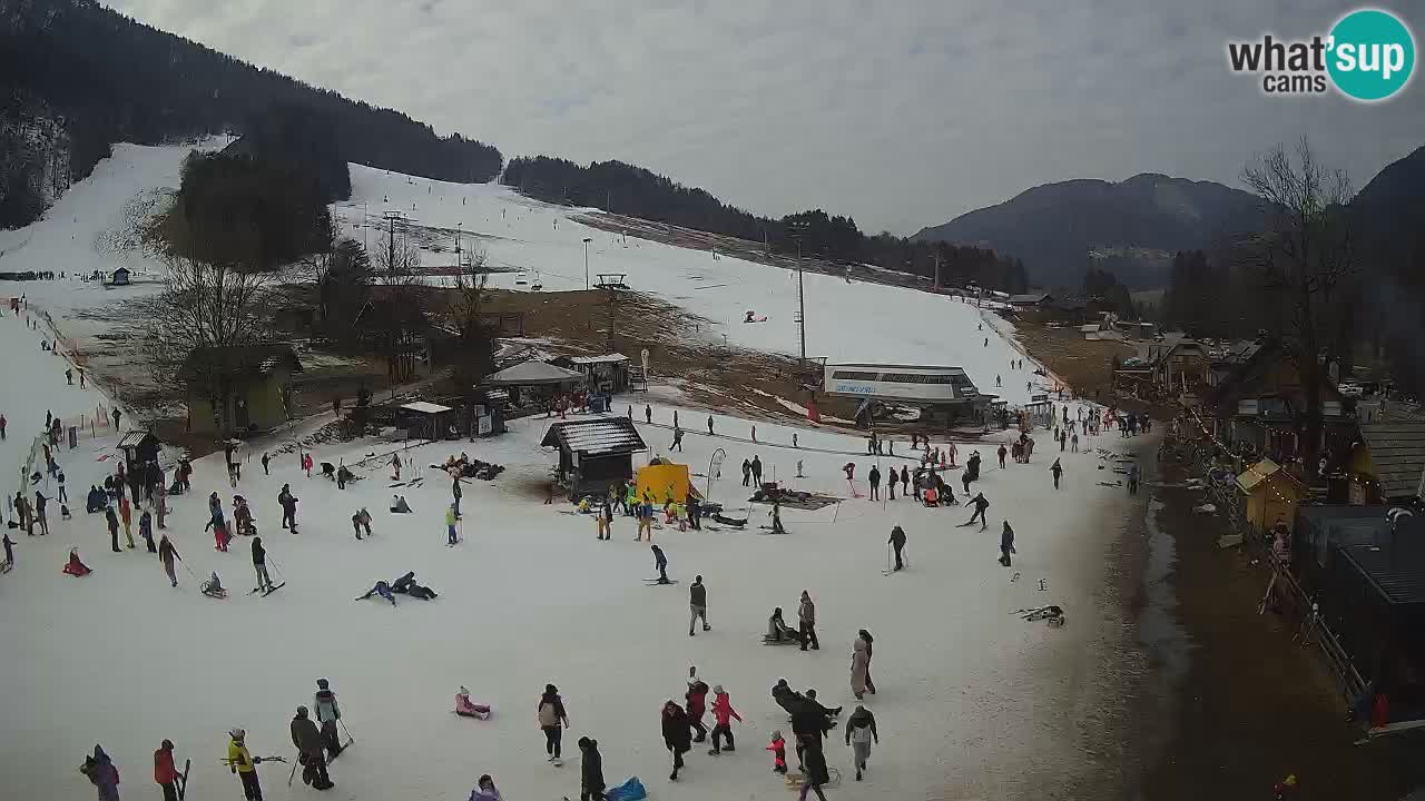 Kranjska Gora kamera Plaža – center dogajanja