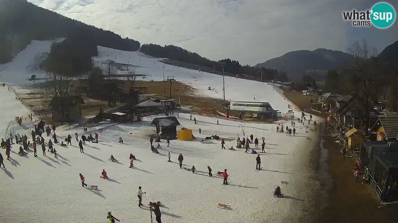 SKI Kranjska Gora webcam – Spiaggia – Piste Kekec e Mojca