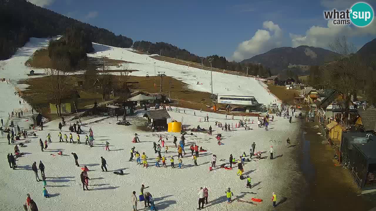 Kranjska Gora kamera Plaža – center dogajanja