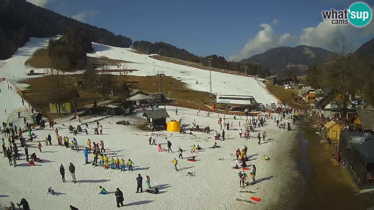 Kranjska Gora kamera Plaža – center dogajanja