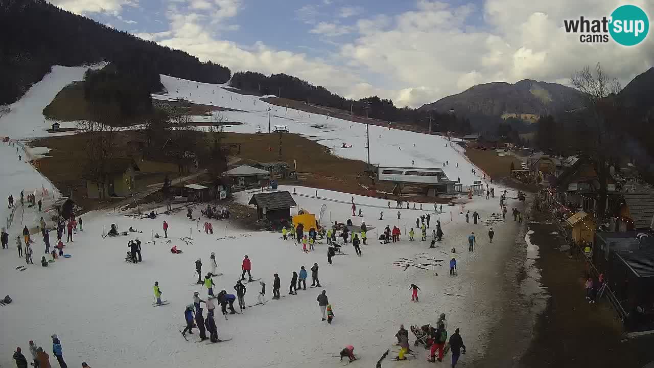 Kranjska Gora kamera Plaža – center dogajanja