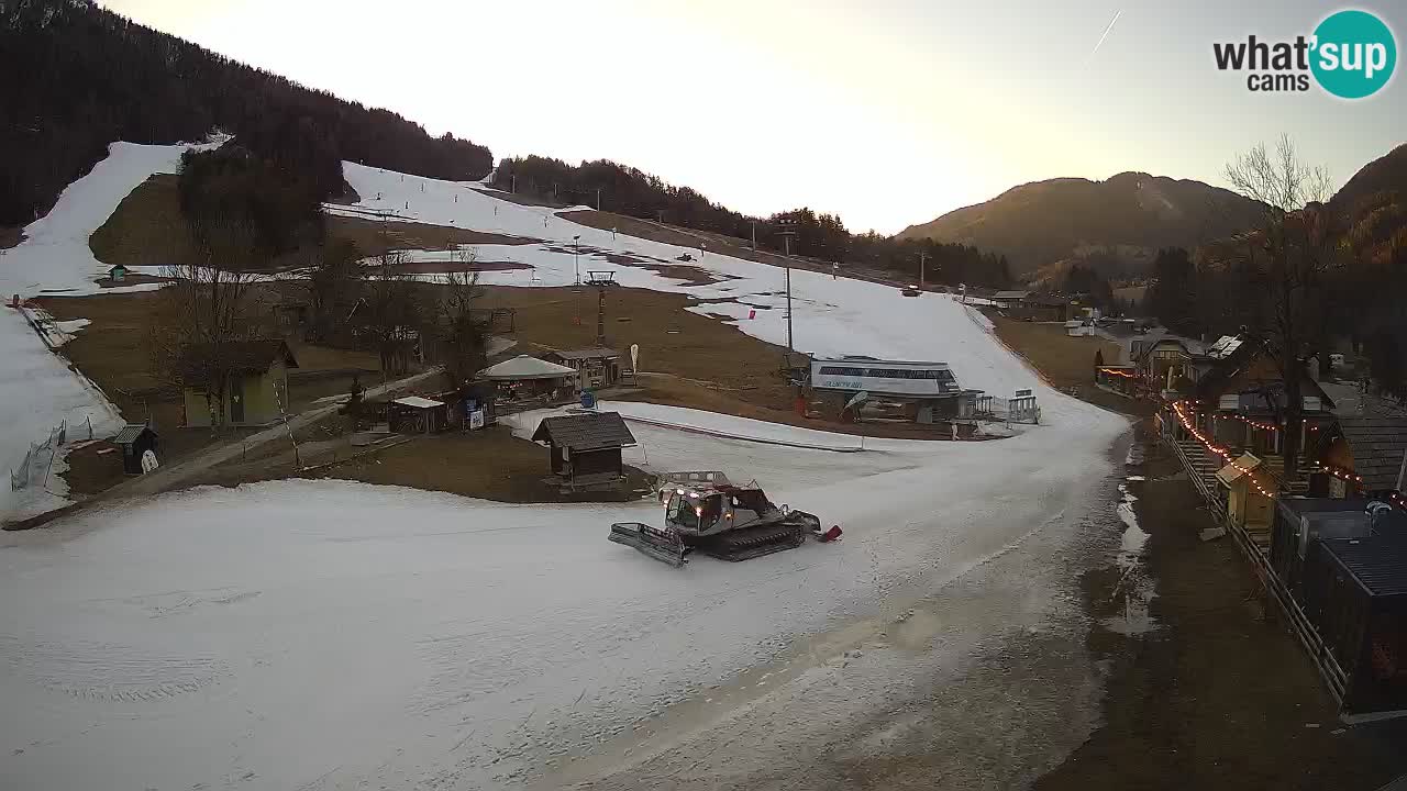 Kranjska Gora kamera Plaža – center dogajanja