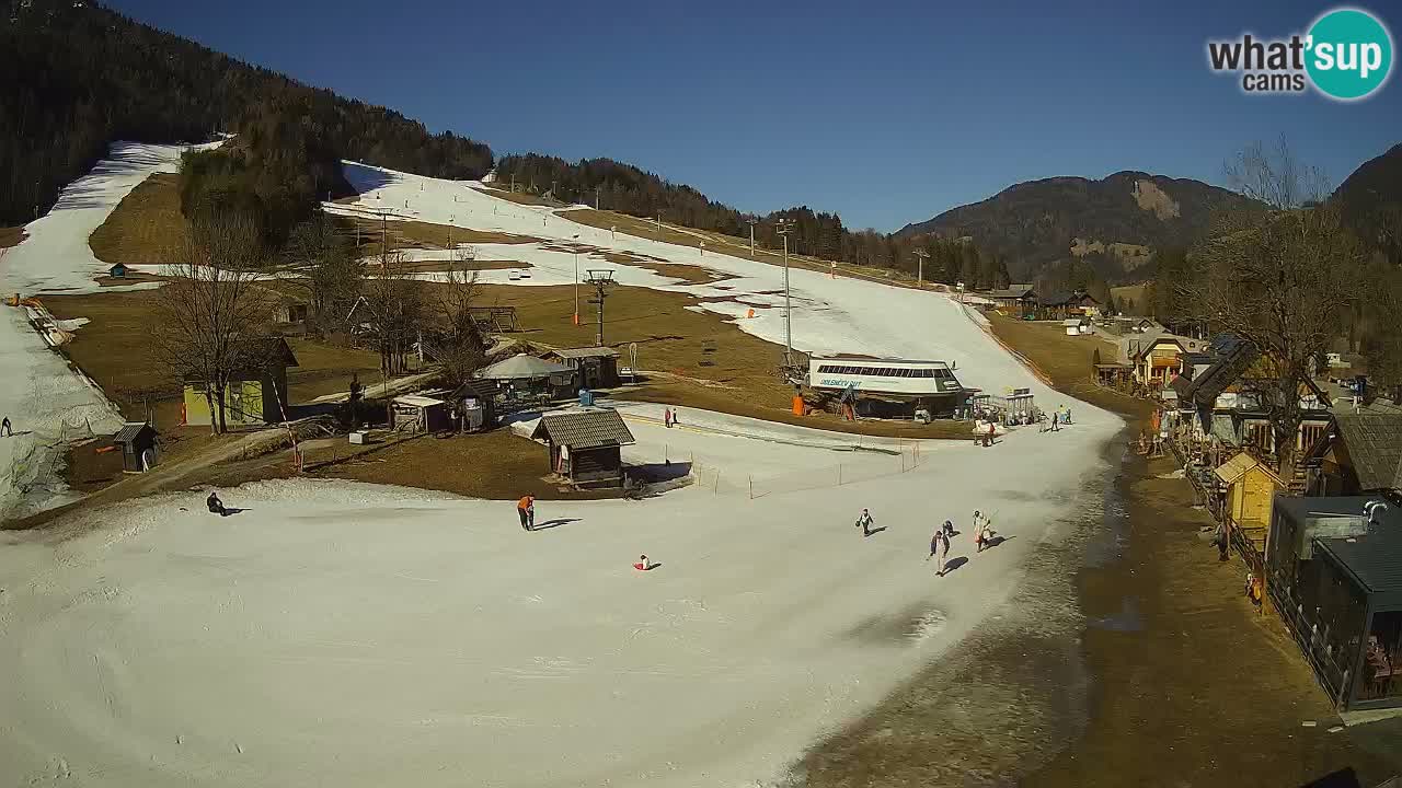 Kranjska Gora kamera Plaža – center dogajanja