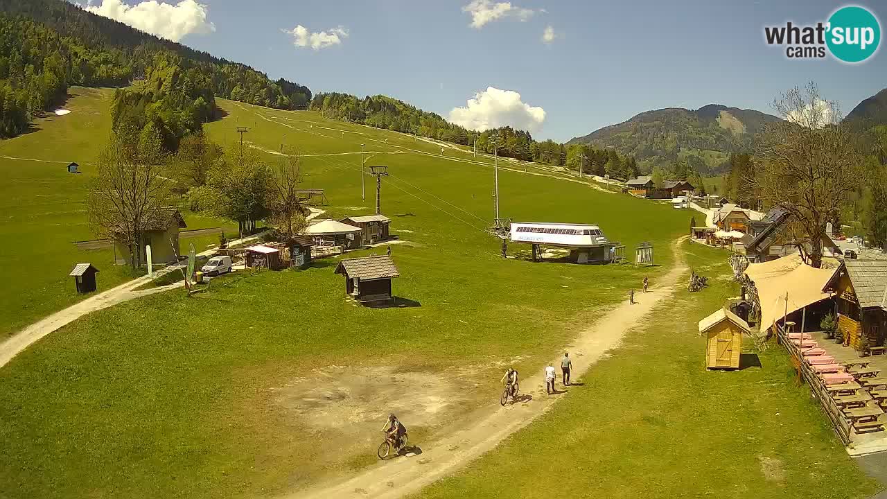 Kranjska Gora kamera Plaža – center dogajanja