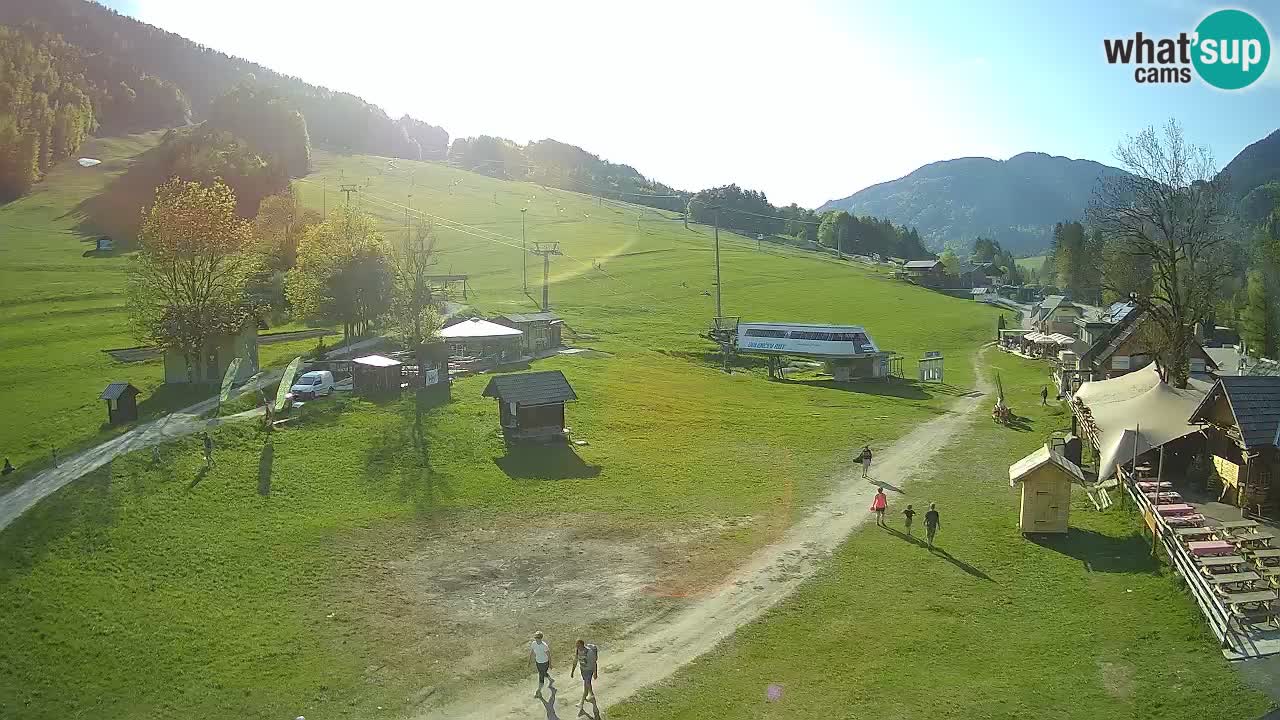 SKI Kranjska Gora webcam – Spiaggia – Piste Kekec e Mojca